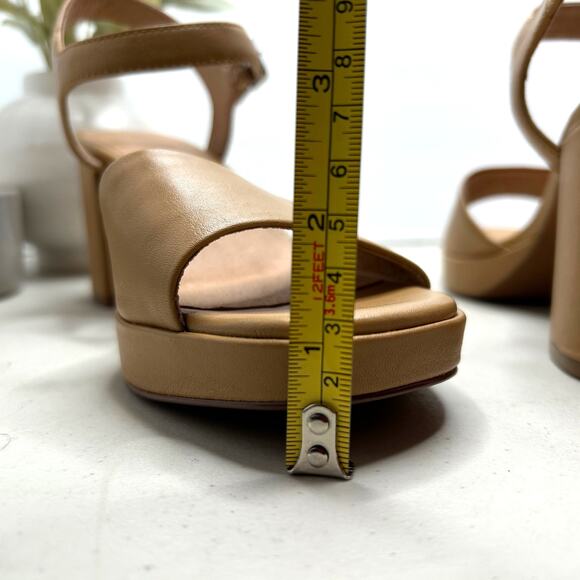 New Madewell Nadia Platform Sandal Leather Block Heel Amber Brown Women 9.5 NWOB - Picture 6 of 10